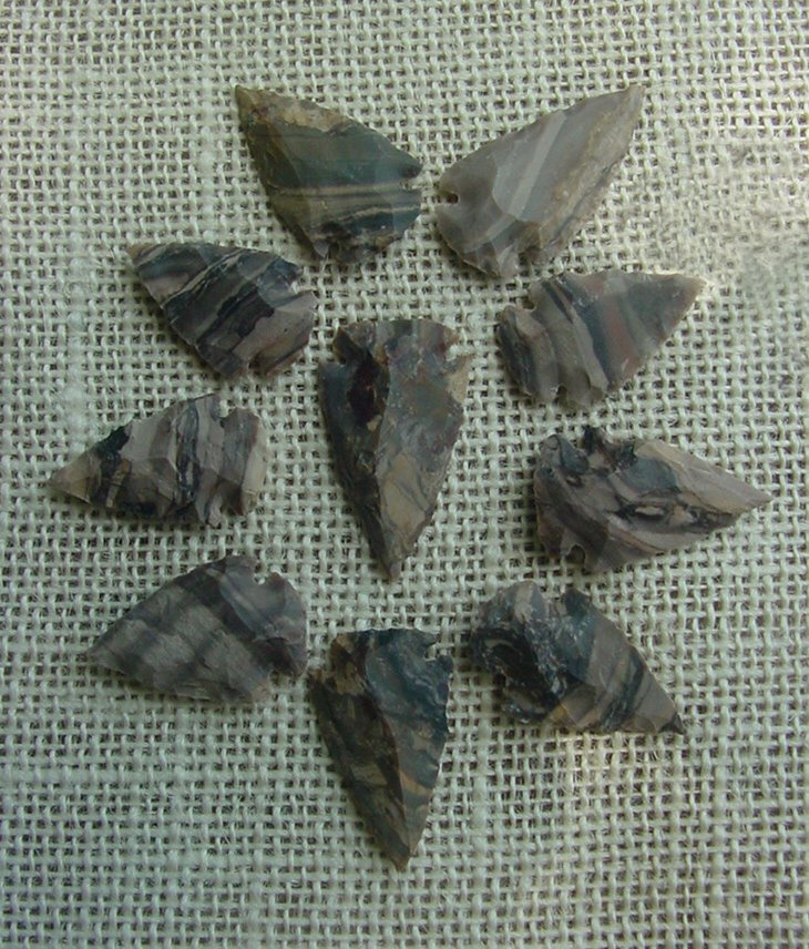 10 stone arrowheads all natural stone replica arrow heads sa548