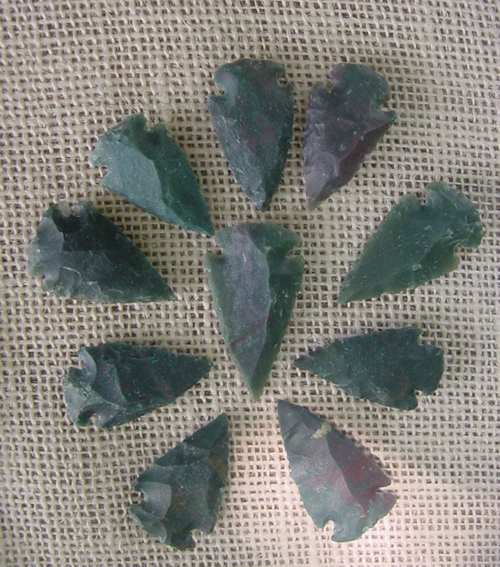 10 stone arrowheads all natural stone replica arrow heads sa598