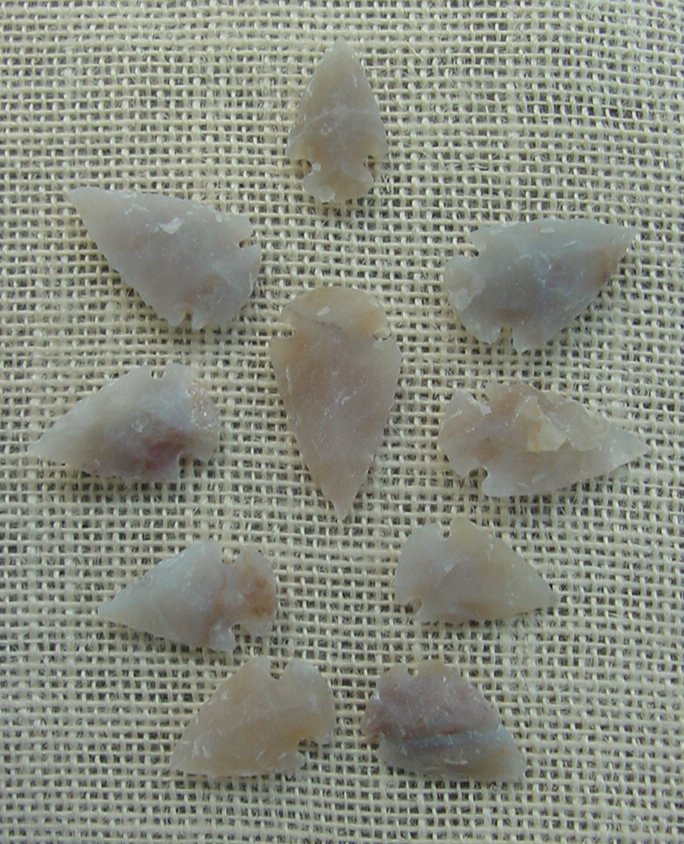 10 transparent arrowheads light stone replica arrow heads sp64