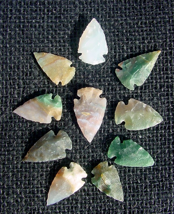10 transparent arrowheads translucent replica arrowheads sa152