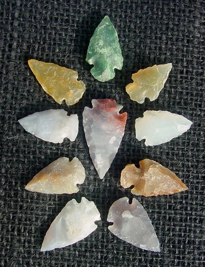 Translucent transparent 10 arrowheads replica arrowheads tp85