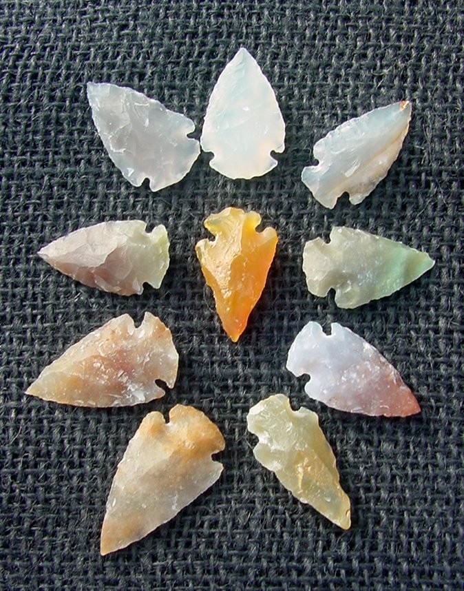 Translucent transparent 10 arrowheads replica arrowheads tp3