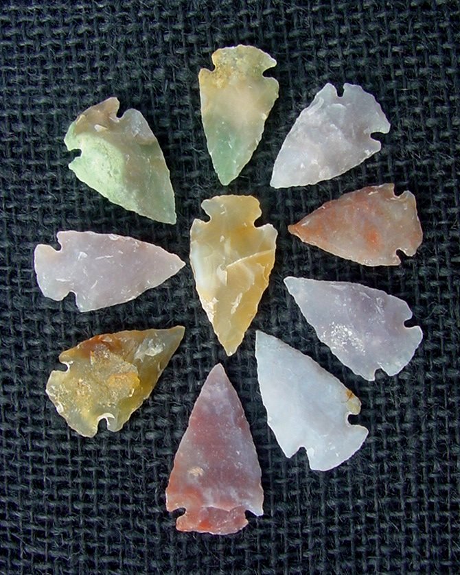 Translucent transparent 10 arrowheads replica arrowheads tp89
