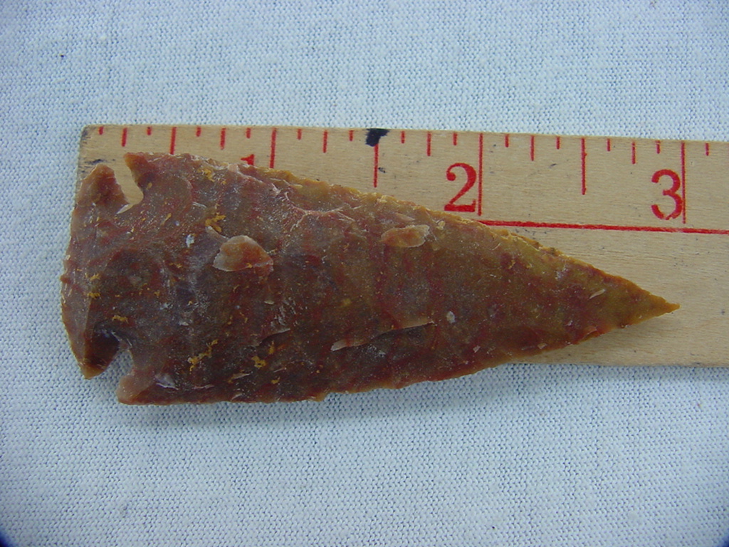 Reproduction arrowhead spear point 2 3/4 inch jasper x787