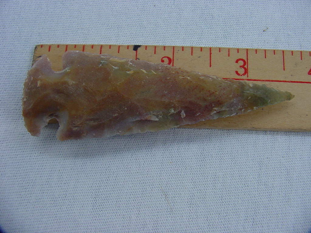 Reproduction arrowhead 3 1/2 inch jasper spearhead z17