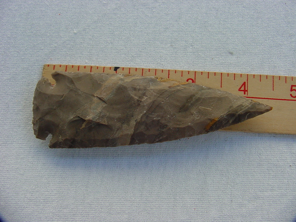 Reproduction arrowhead spearhead 4 1/2 inch jasper x117