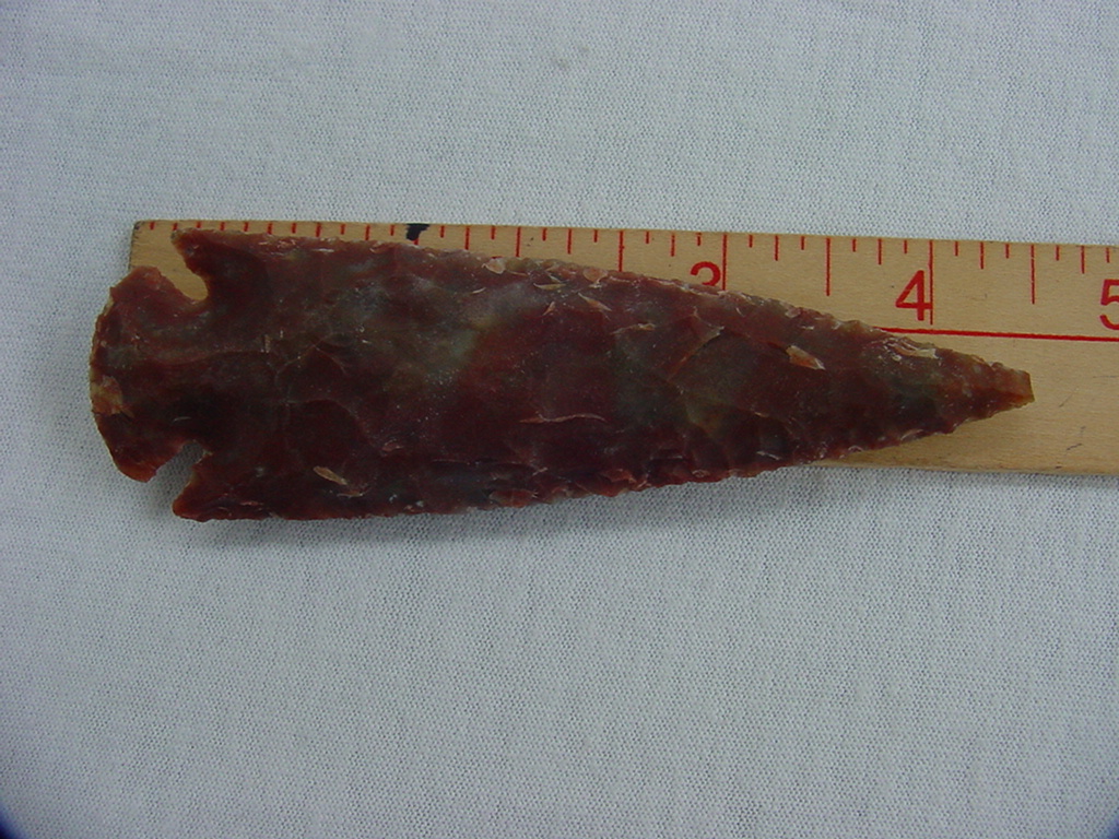Reproduction arrowheads 4 1/4 inch jasper x487