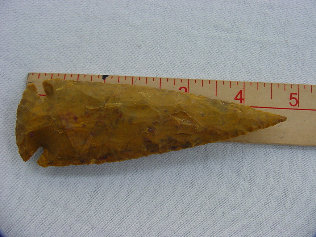 Reproduction spearhead arrowhead 4.75 inch stone jasper 572