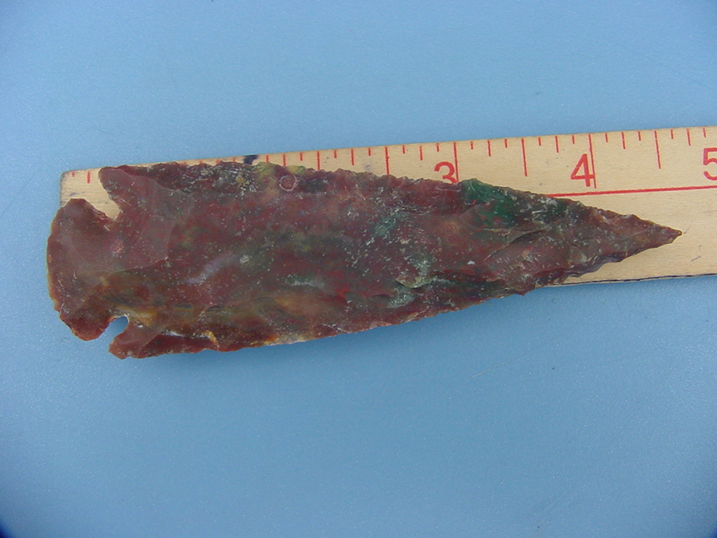 Reproduction arrowhead 4 1/2 inch jasper z276
