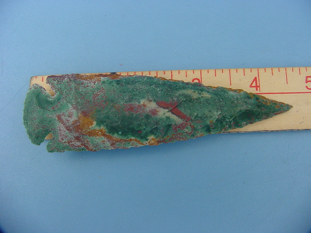 Reproduction arrowhead 4 1/2 inch jasper z341