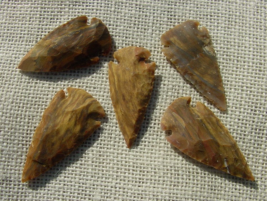 2" inch arrowheads bulk 5 pack reproduction arrow points hs14
