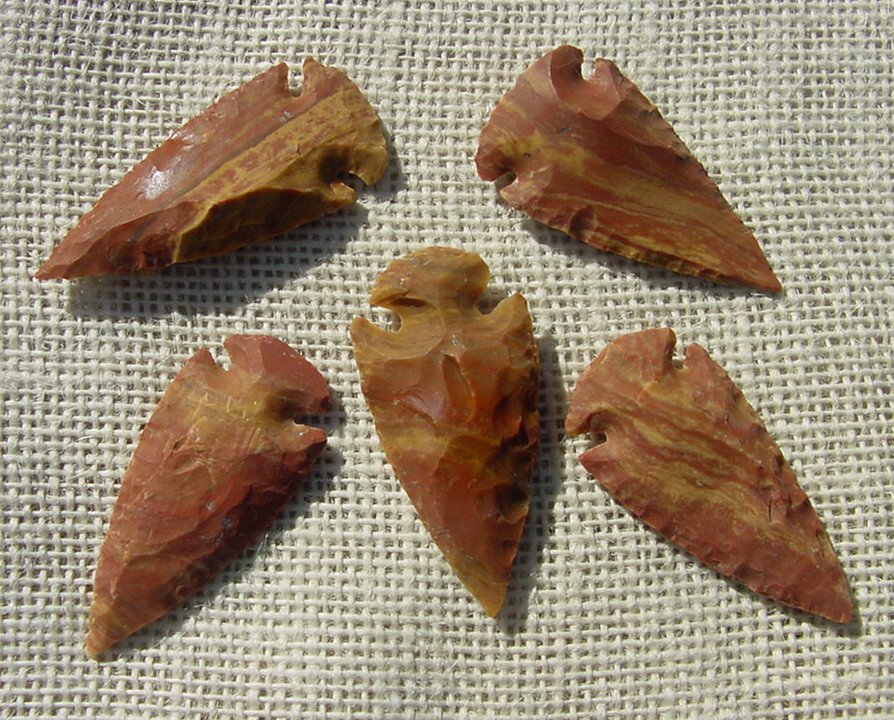 2" inch arrowheads bulk 5 pack reproduction arrow points hs15