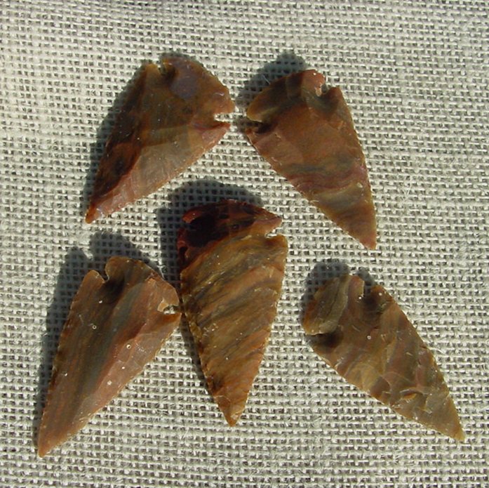 2" inch arrowheads bulk 5 pack reproduction arrow points hs21