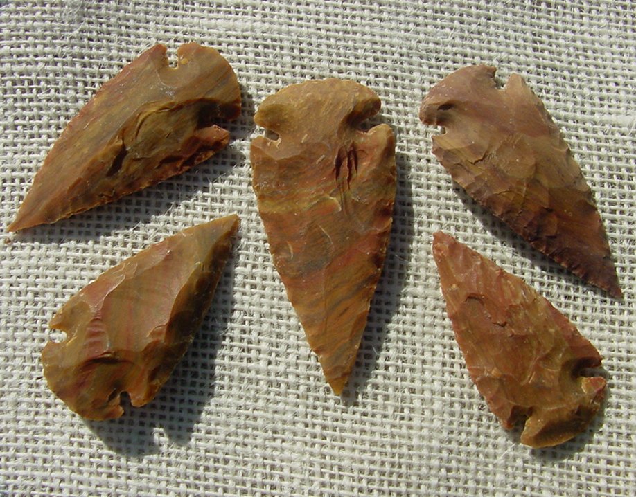 2" inch arrowheads bulk 5 pack reproduction arrow points hs22