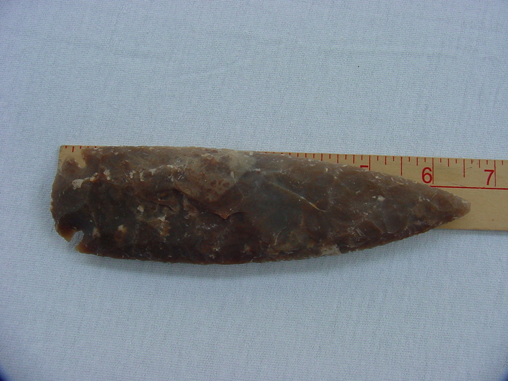 6.50" stone spearhead replica brown stone spear head point x57