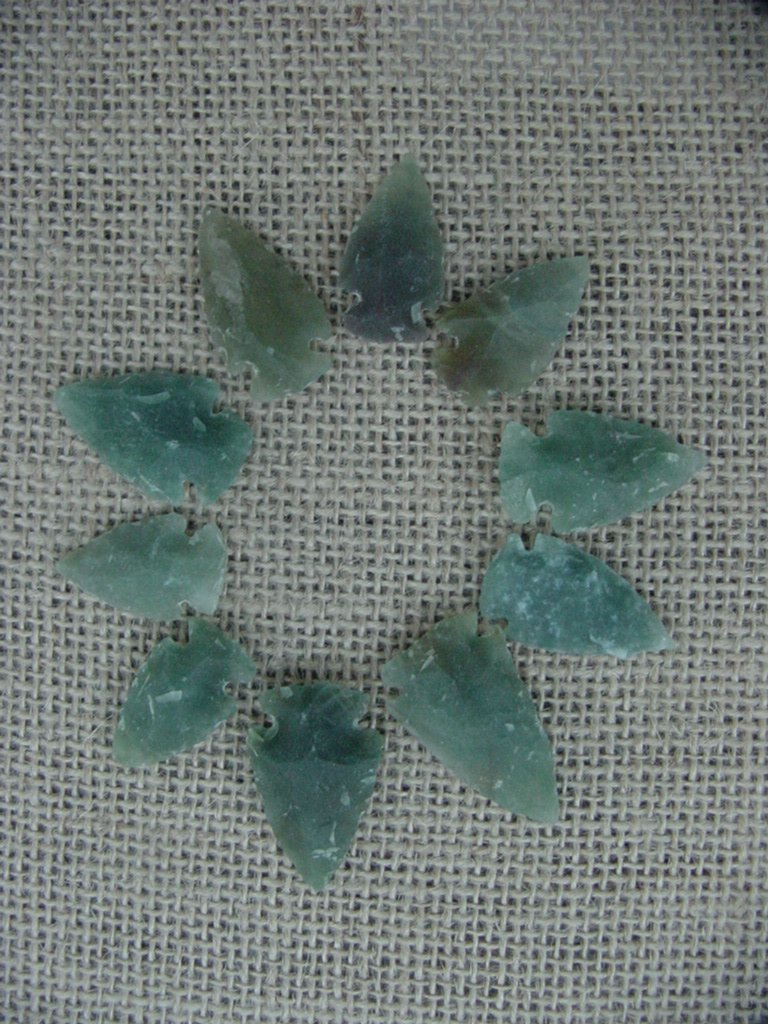 10 special arrowheads reproduction green arrowheads k65