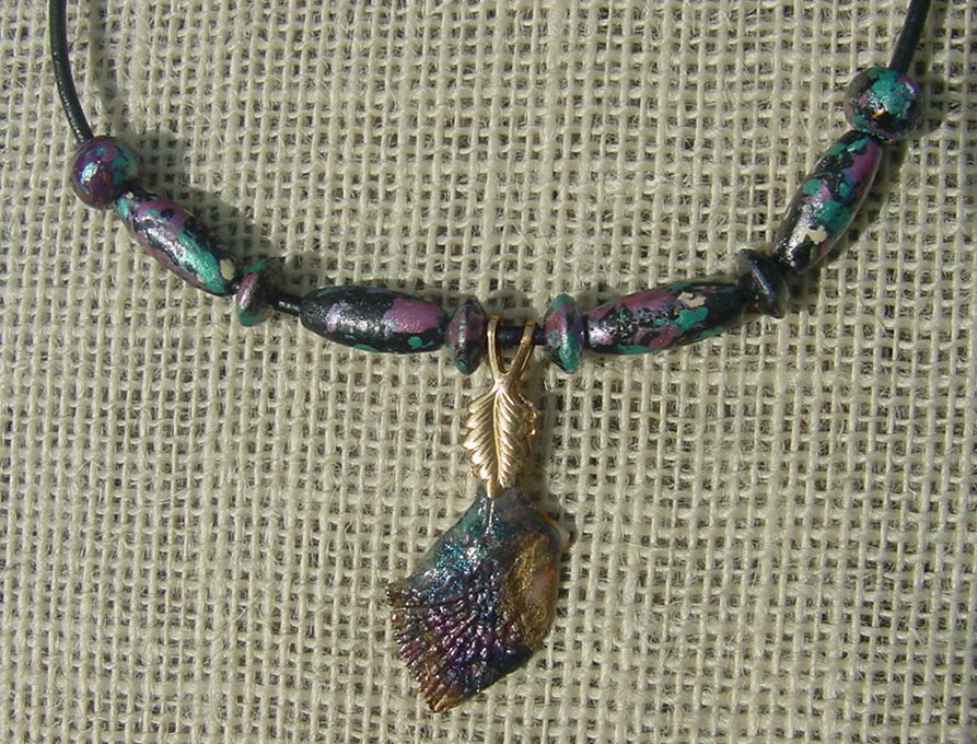 Artisan gar fish scale necklace custom handcrafted 18" ety4