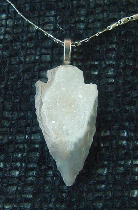 1.49" druzy arrowhead necklace reproduction necklace na38