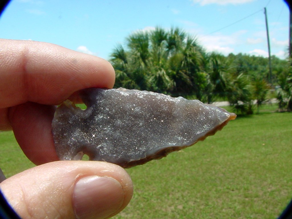 2.18" arrowhead geode beautiful crystals arrowhead point kd297
