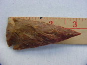 Reproduction arrowhead 3 1/2  inch jasper spearhead z4