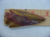 Reproduction arrowhead spear point2 3/4  inch jasper x764