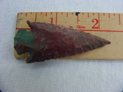 Reproduction arrowhead 2 1/4  inch jasper arrow head  x769