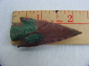 Reproduction arrowhead 2 1/4  inch jasper arrow head  x769