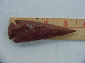 Reproduction spearhead point spear head 3 1/4  inch jasper x812