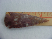 Reproduction spear head spearhead point 3 1/2  inch jasper x844