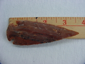 Reproduction arrowhead 3 1/2  inch jasper spearhead x819