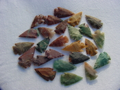 25 stone jasper arrowheads points 1 to 1  1/2 inch adc66