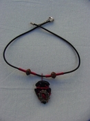 Arrowhead necklace stone reproduction2 1/2  inch jasper#19