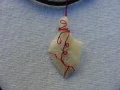 Garfish scale necklace stone reproduction jasper #4