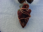 Arrowhead necklace stone reproduction jasper #7