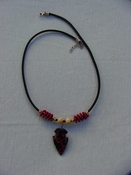 Arrowhead necklace stone reproduction  inch jasper # 11