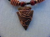 Arrowhead necklace stone reproduction jasper # 14