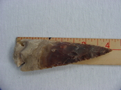 4 1/4 inch spearhead hand knapped reproduction jasper x691
