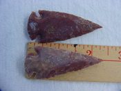 2 reproduction arrowheads 2 1/4 inch jasper arrow heads z168
