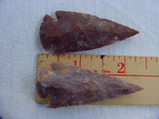 2 reproduction arrowheads 2 1/4 inch jasper arrow heads z168