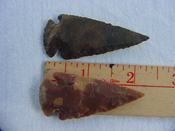 2 reproduction arrowheads 2 1/4 inch jasper arrow heads z160
