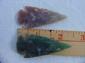 2 reproduction arrowheads 2 1/4 inch jasper arrow heads z145