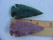 2 reproduction arrow heads 2 1/2 inch jasper arrowheads z93