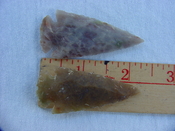 2 reproduction arrowheads 2 1/4 inch jasper arrow heads z175