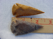 2 reproduction arrow heads 2 1/2 inch jasper arrowheads z95