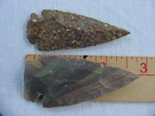 2 reproduction arrow heads 2 3/4 inch jasper arrowheads z76