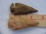 2 reproduction arrow heads 2 1/2 inch jasper arrowheads z81