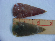 2 reproduction arrow heads 2 1/2 inch jasper arrowheads z87