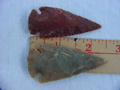 2 reproduction arrow heads 2 1/2 inch jasper arrowheads z86