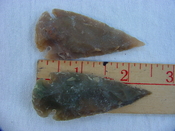 2 reproduction arrow heads 2 1/2 inch jasper arrowheads z99