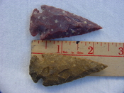 2 reproduction arrowheads 2 1/2 inch jasper arrow heads z100